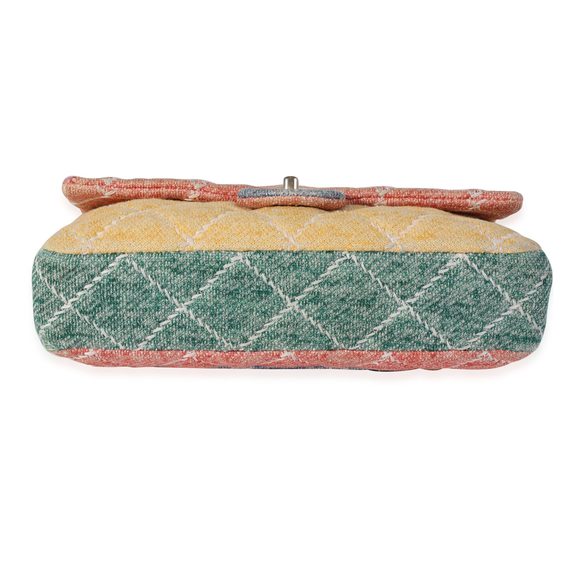 Chanel Multicolor Wool Stitched Single Flap Bag - Picture 5 of 8